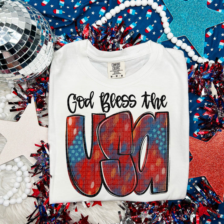 God Bless The USA DTF Print