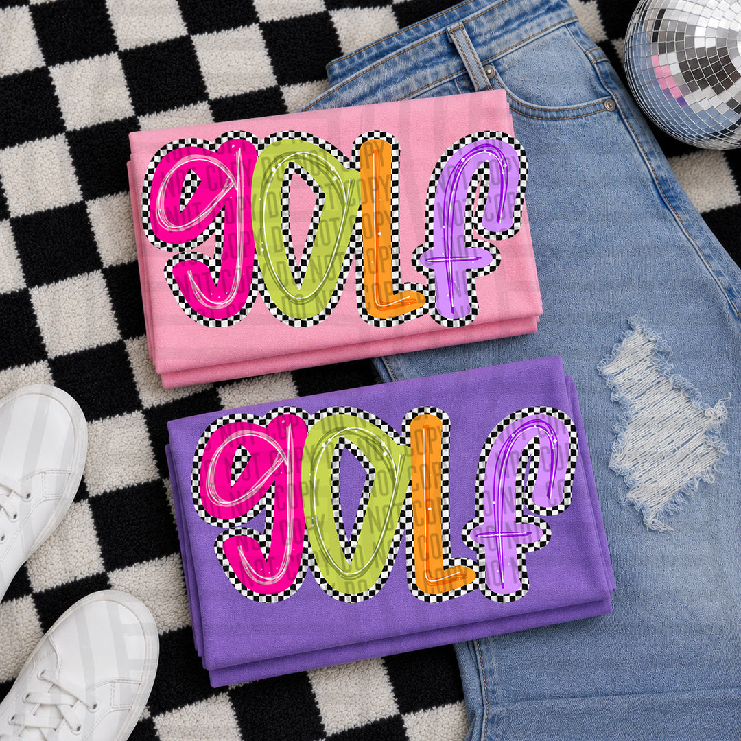 Simply Checkered Sports DTF Print