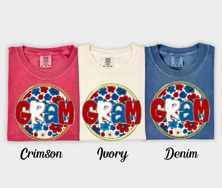 Floral 4th Of July Collection DTF Print