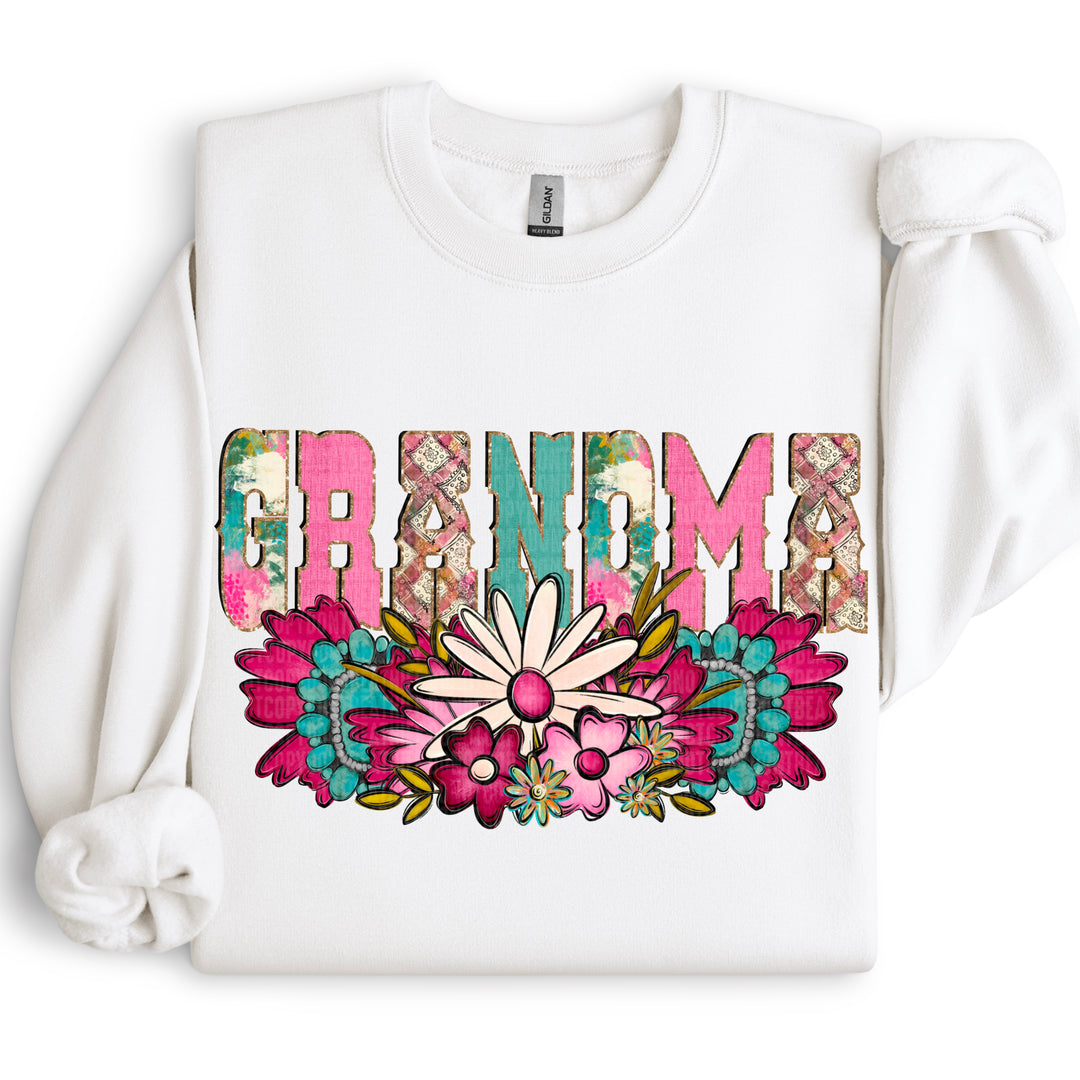 Western Floral Names DTF Print