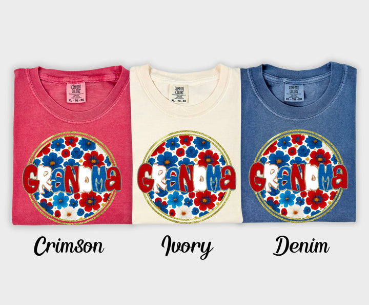 Floral 4th Of July Collection DTF Print