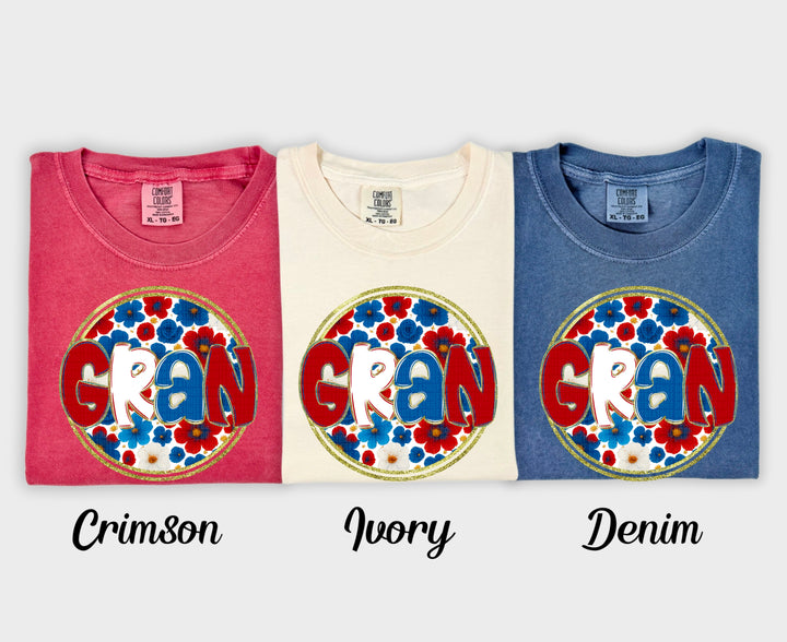 Floral 4th Of July Collection DTF Print