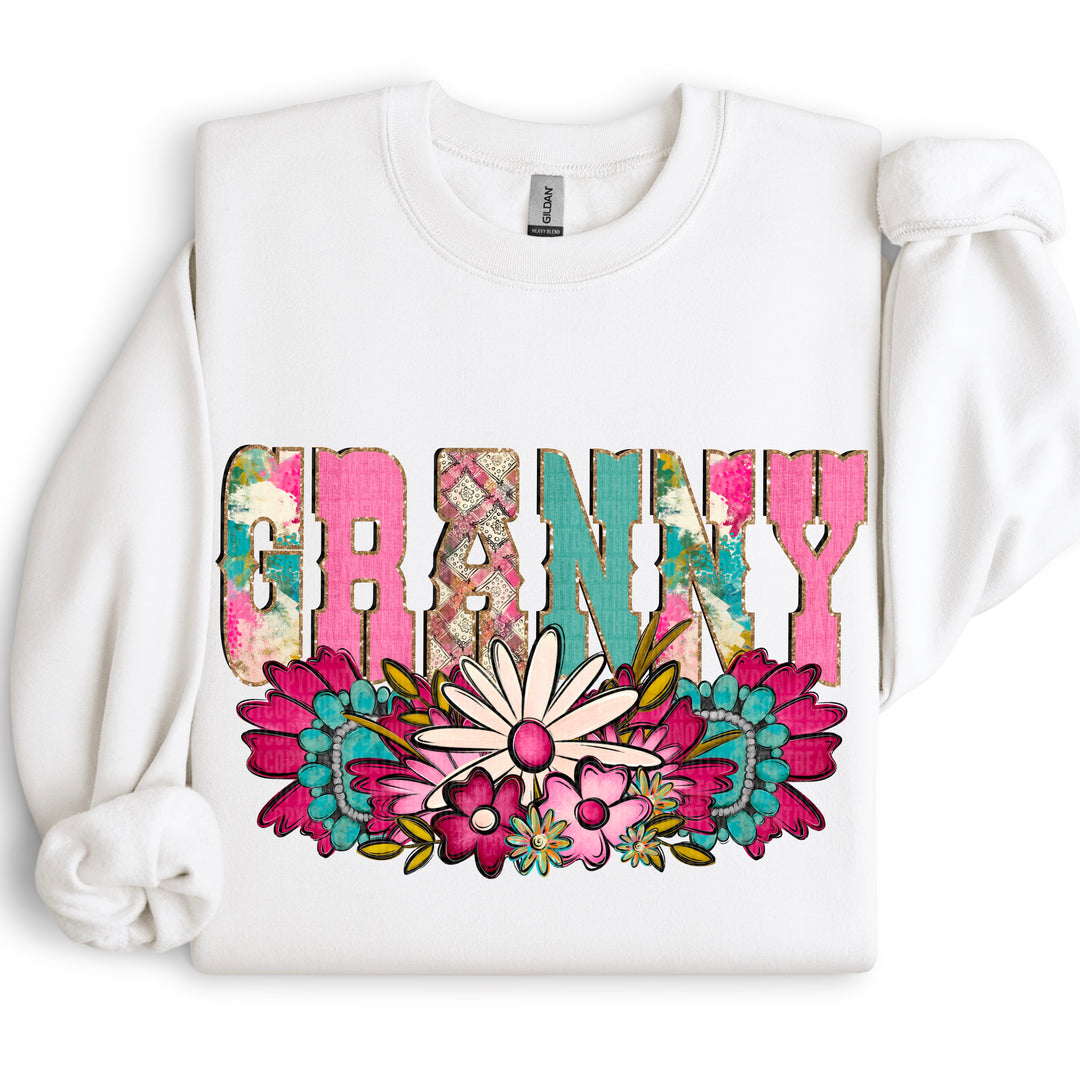Western Floral Names DTF Print