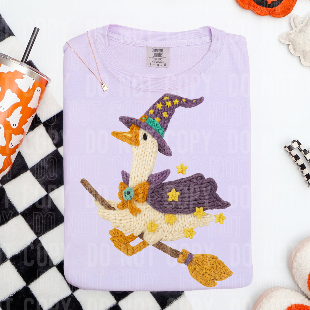 Halloween Goosie Broom DTF Print