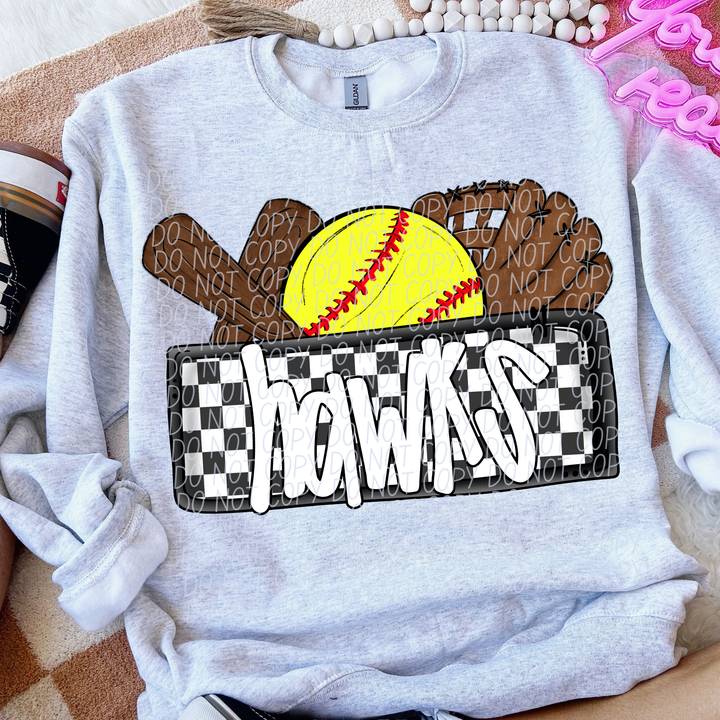 Softball Mascots DTF Print