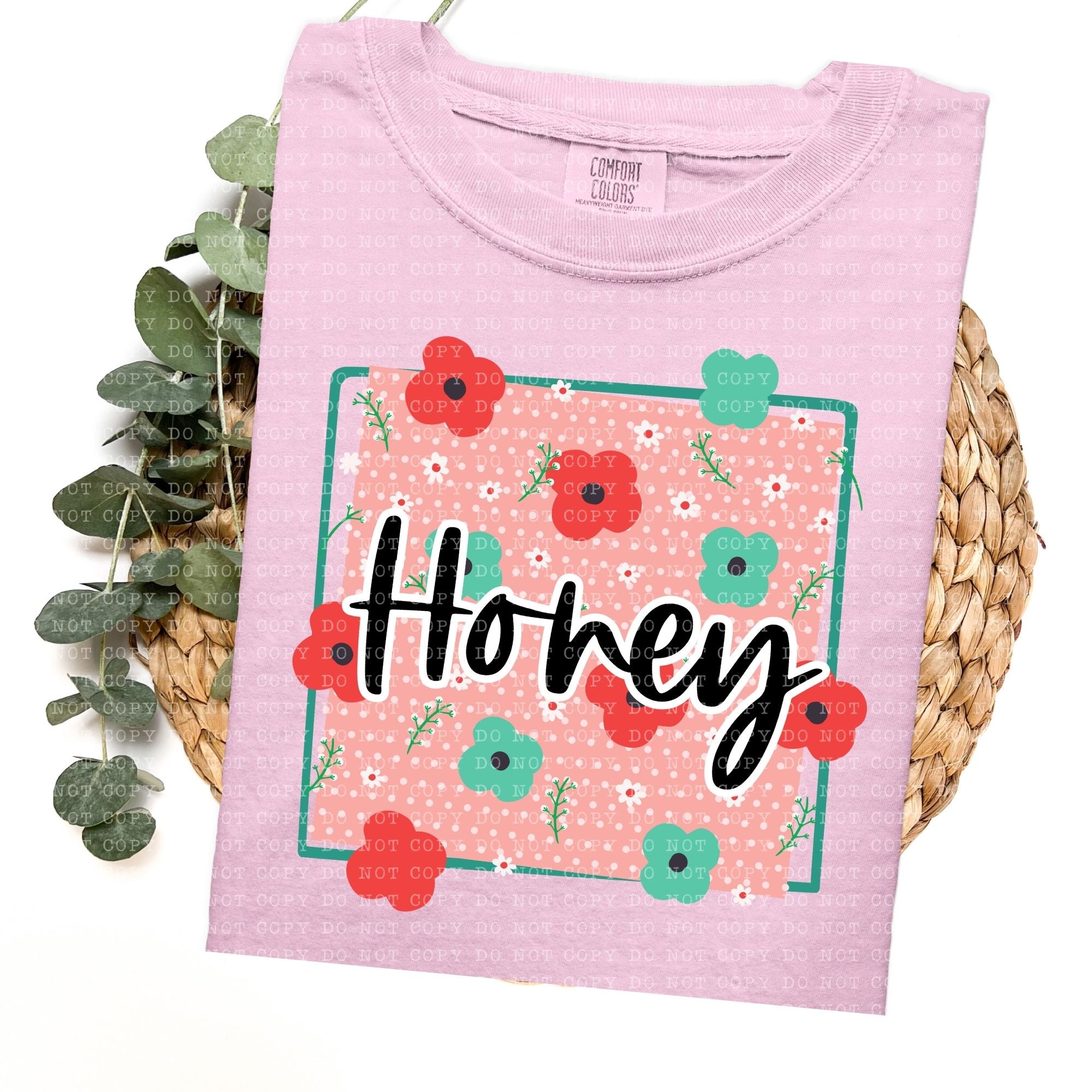 Floral Dotted Titles DTF Print