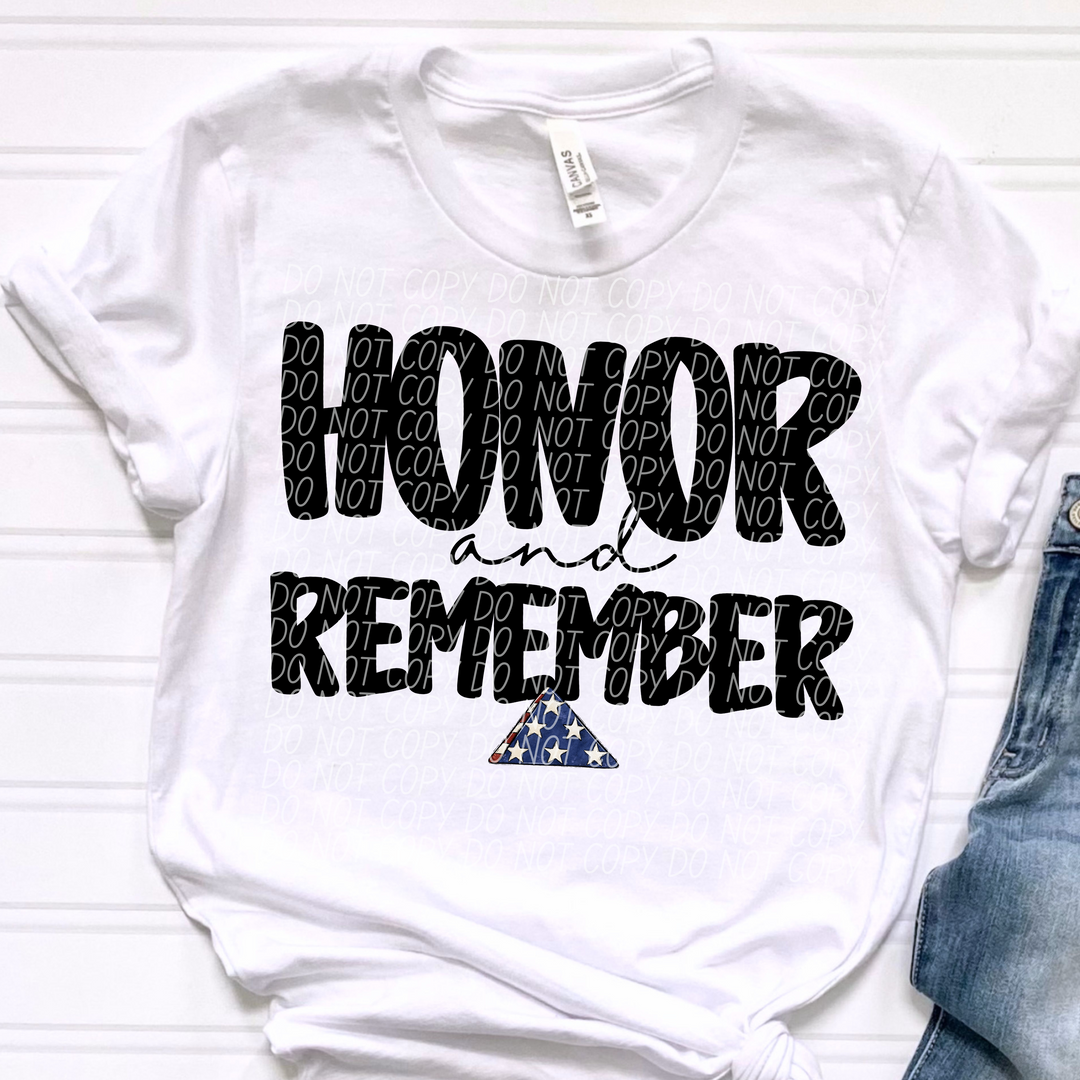 Honor and Remember Flag DTF Print