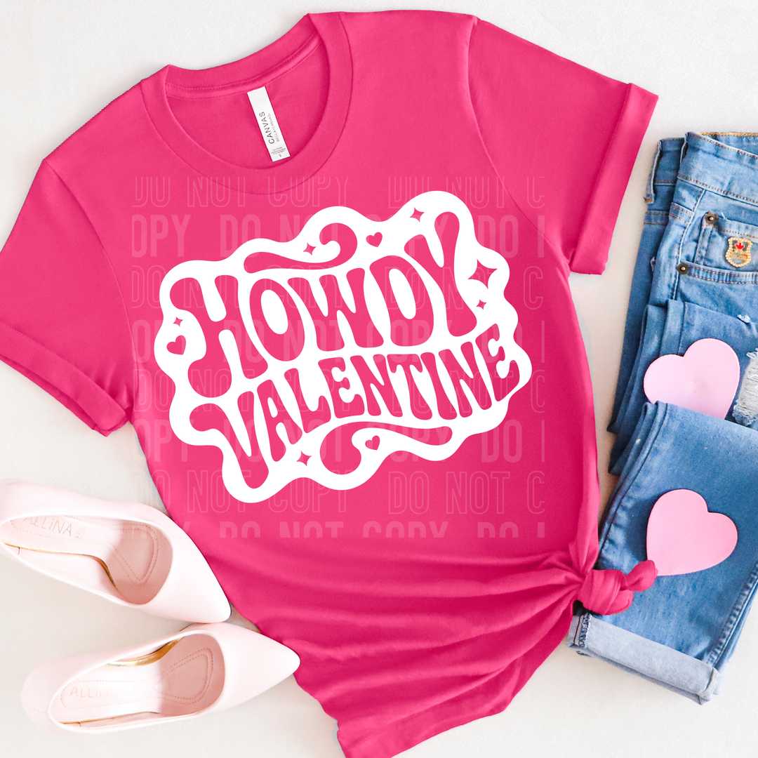 Howdy Valentine DTF Print