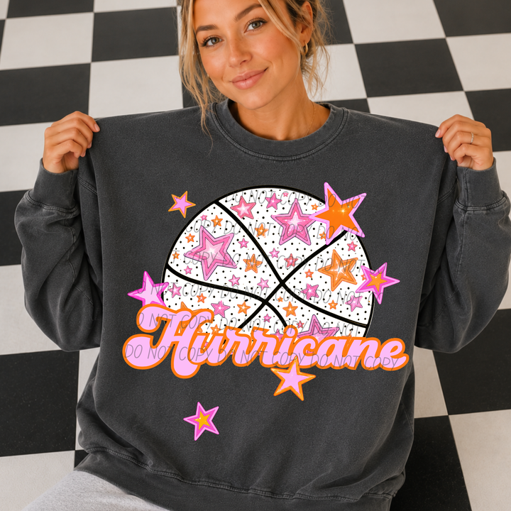 Pink Basketball Mascots DTF Print