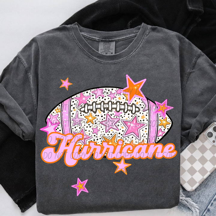 Pink Football DTF Print
