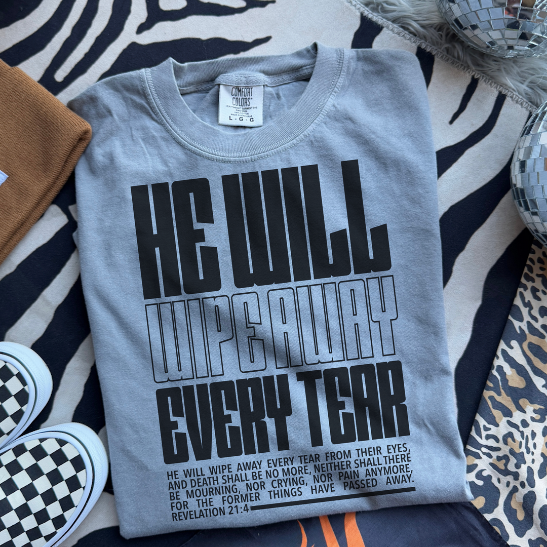 He Will Wipe Every Tear DTF Print