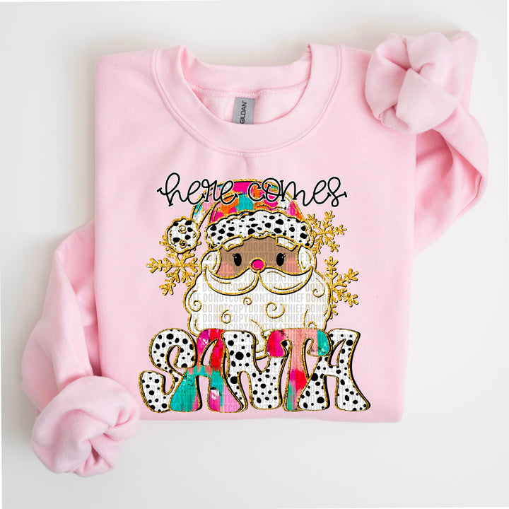 Here Comes Santa DTF Print