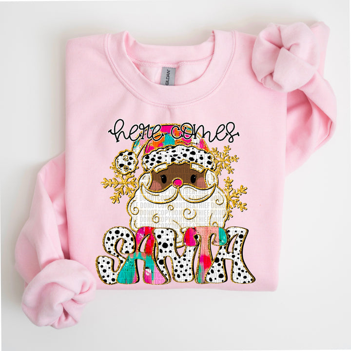 Here Comes Santa DTF Print