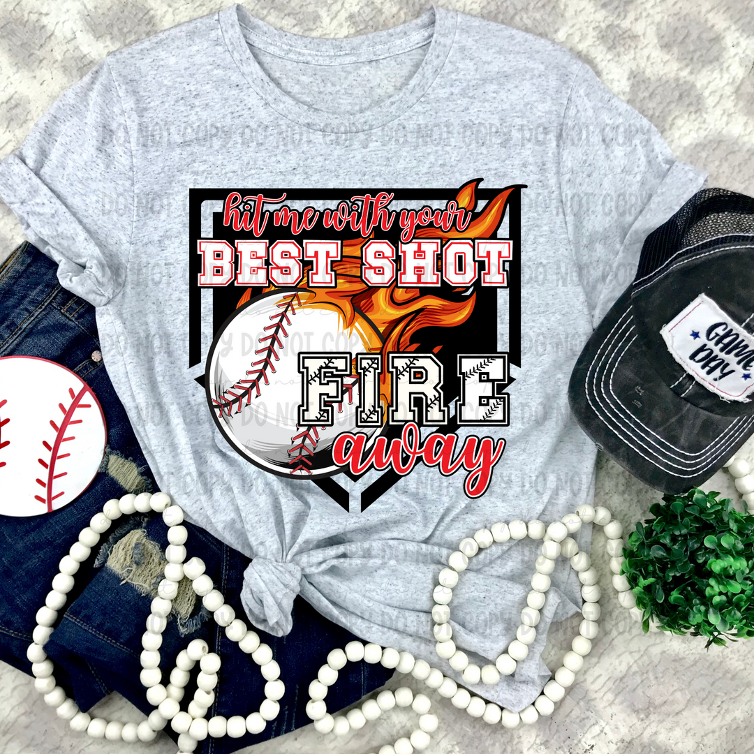 Hit me With Your Best Shot Plate DTF Print