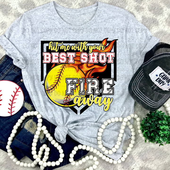Hit me With Your Best Shot Plate DTF Print