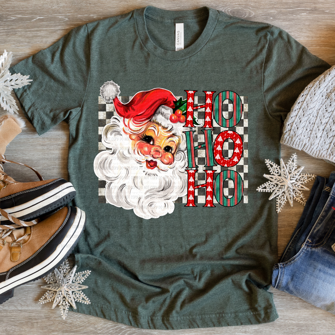 Ho Ho Ho Santa Checker DTF Print