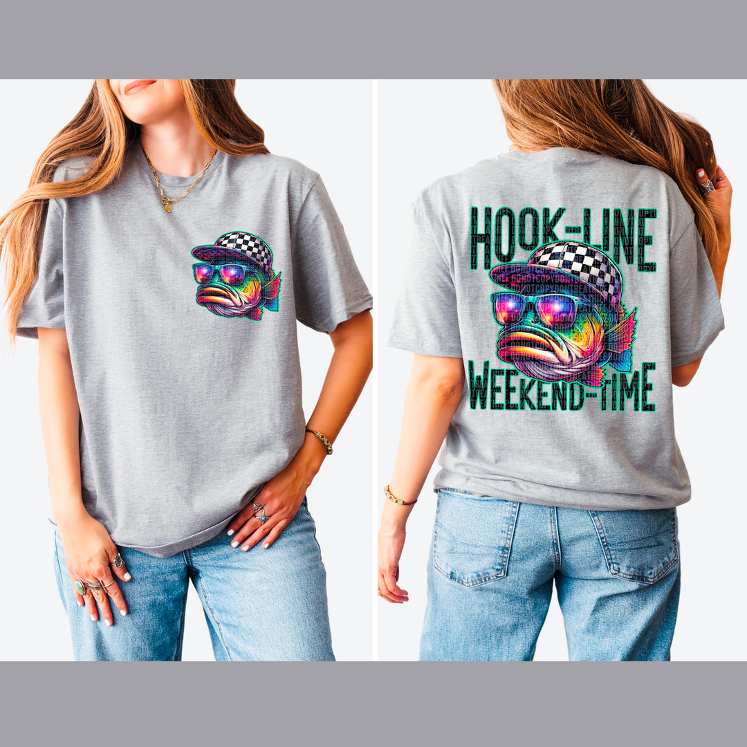 Hook Line Weekend FRONT DTF Print