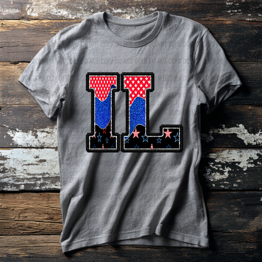 Patriotic States DTF Print