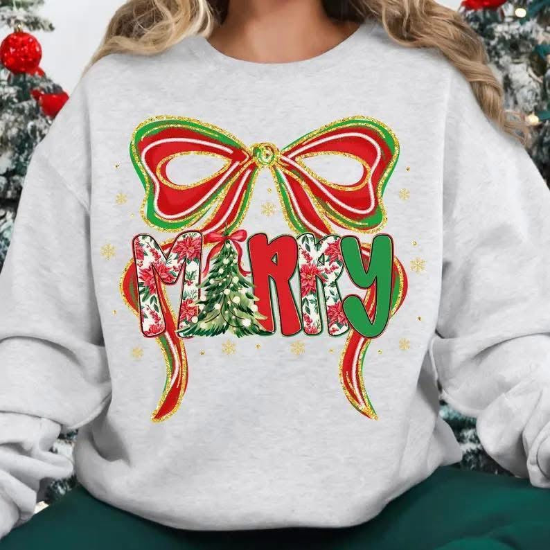 Merry Coquette Bow DTF Print