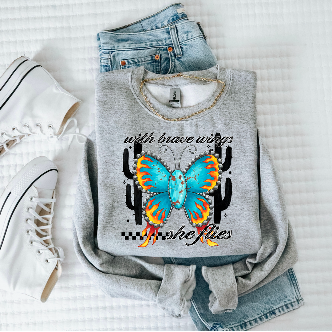 With Brave Wings She Flies DTF Print