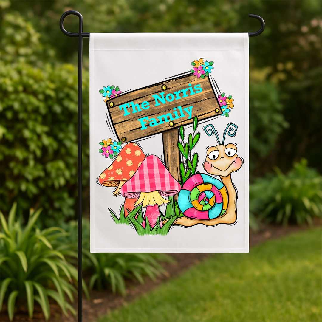 Snail And Shrooms DTF Print