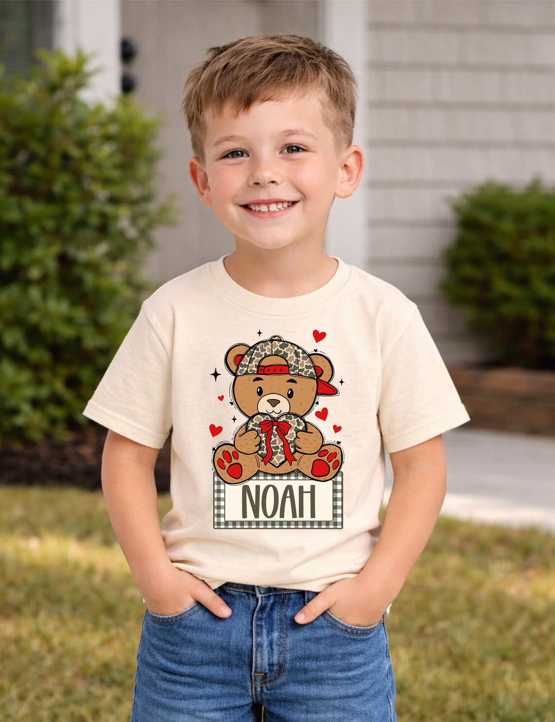 Boy Teddy Bear Custom DTF Print