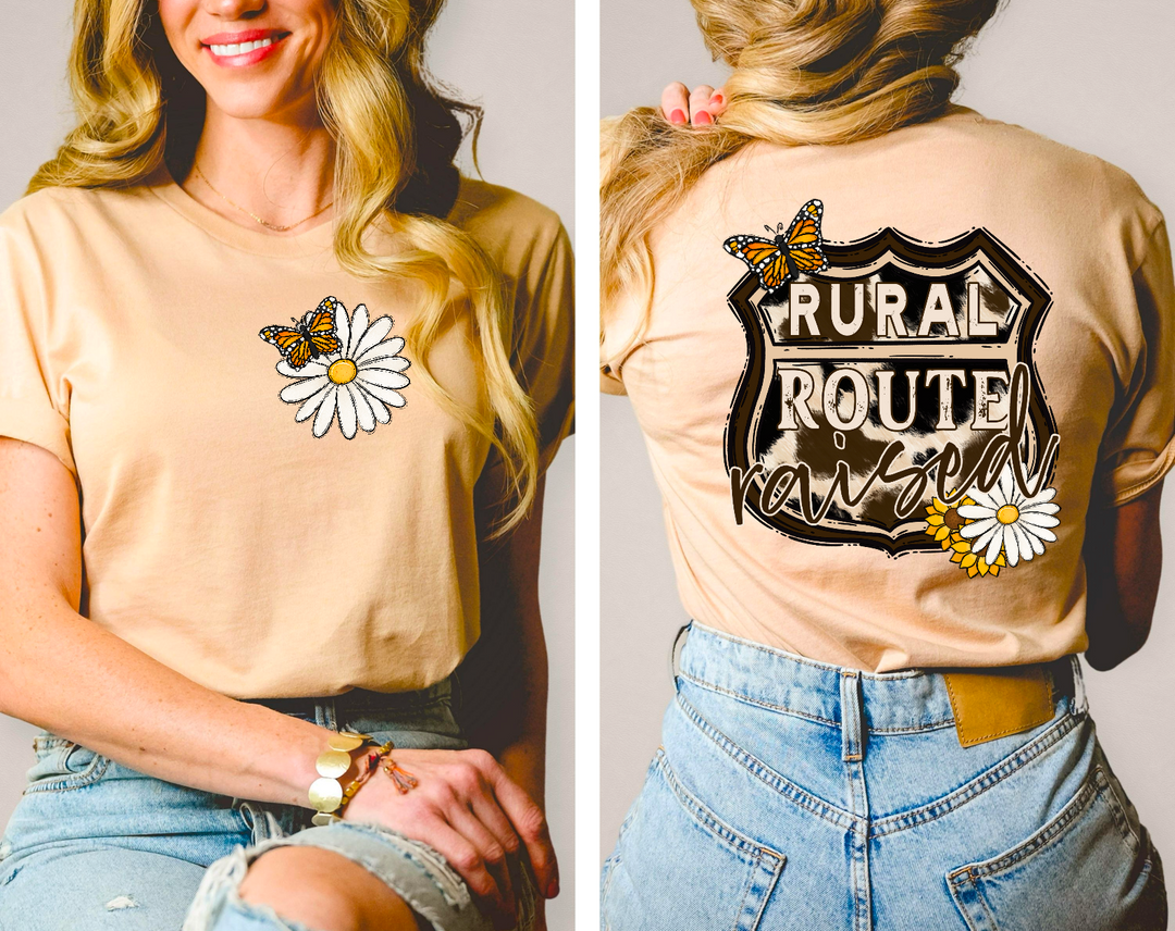 Rural Route Raised DTF Print