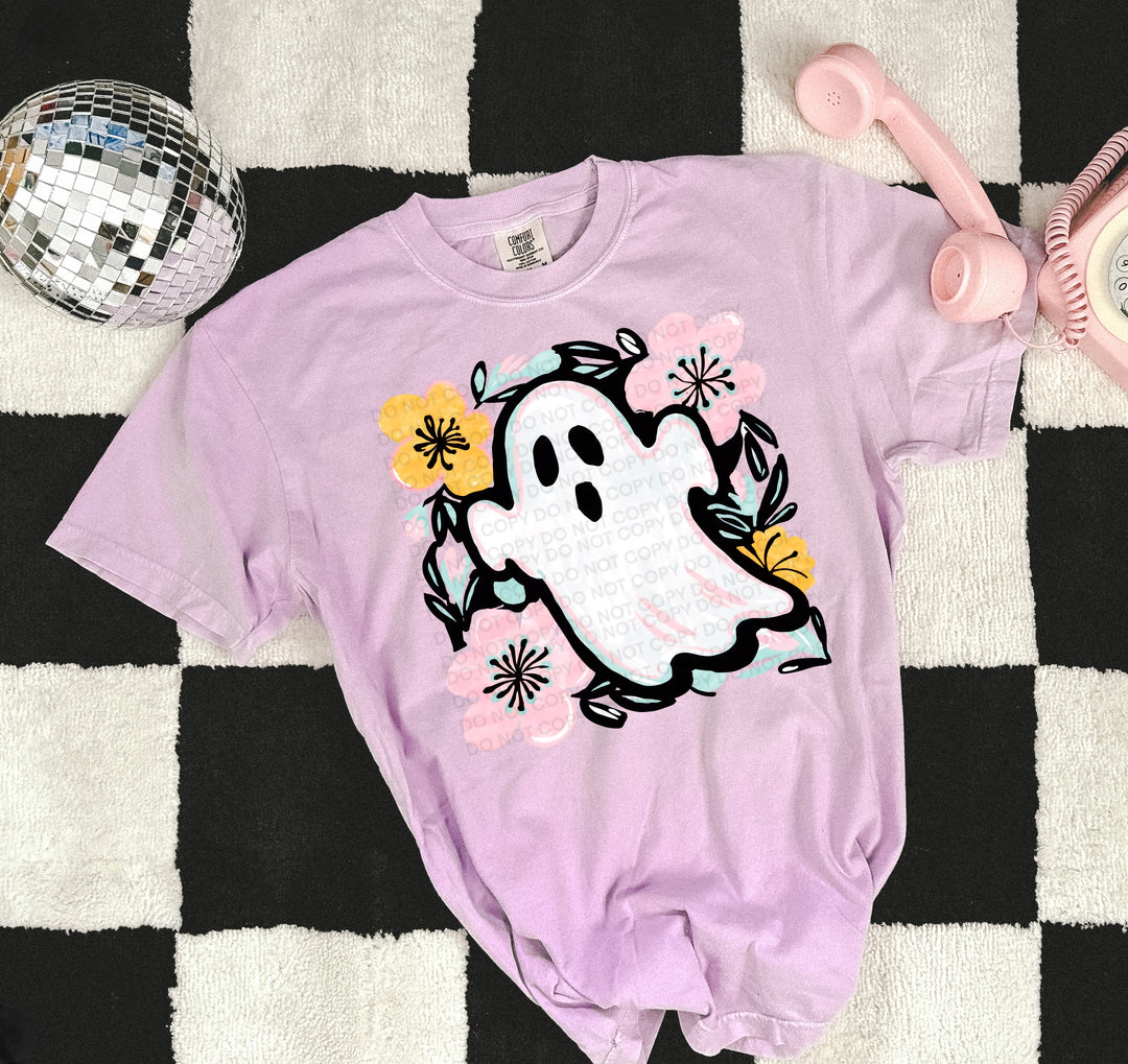 Floral Ghost DTF Print