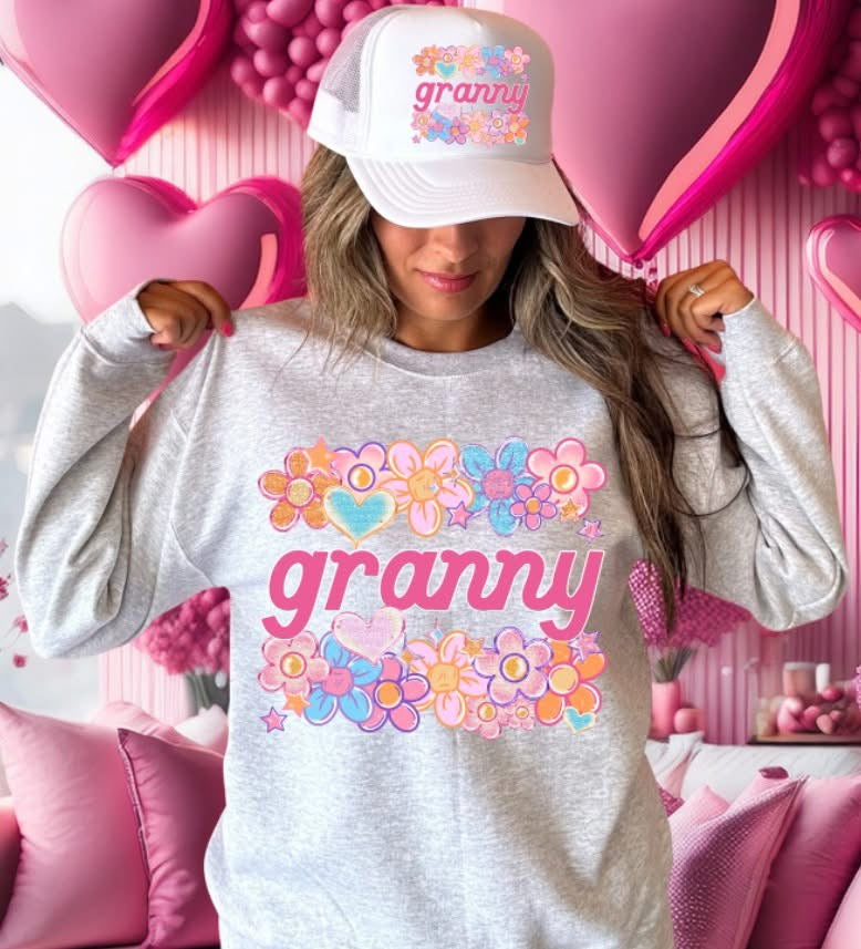 Floral Heart Family Names DTF Print