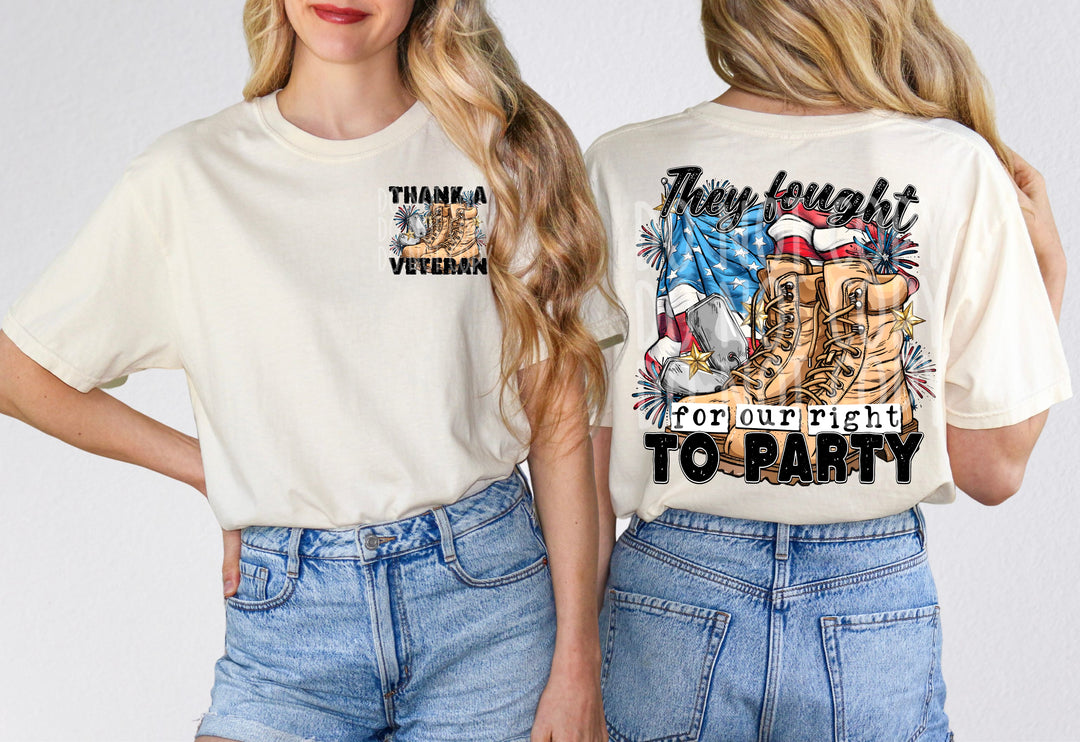 Thank a Veteran FRONT DTF Print