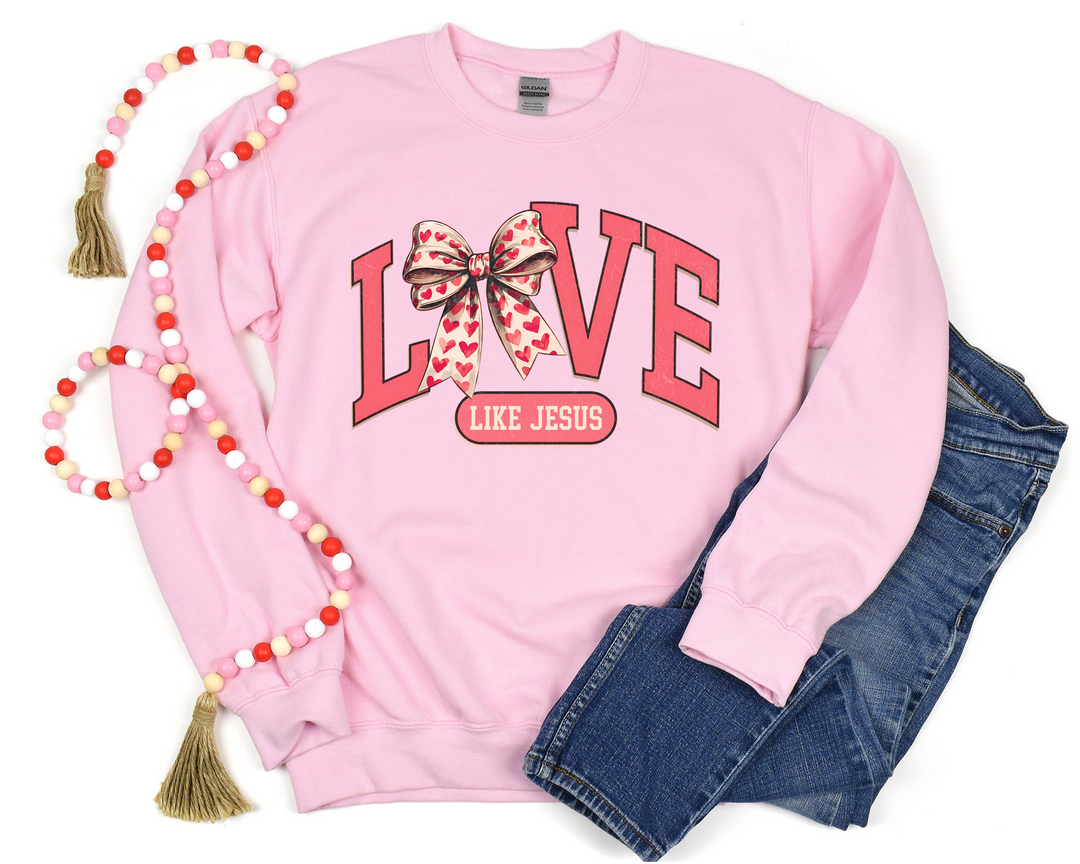 Love Like Jesus Varsity DTF Print