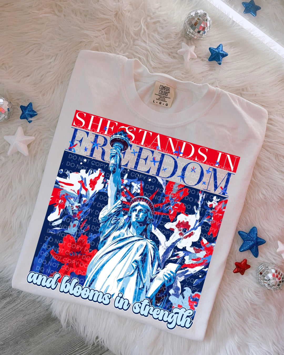 She Stands In Freedom And Blooms In Strength DTF Print