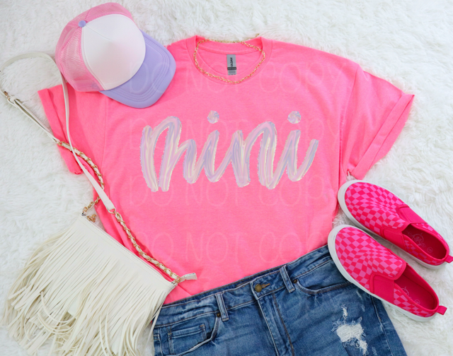 Faux Iridescent Mama or Mini DTF Print
