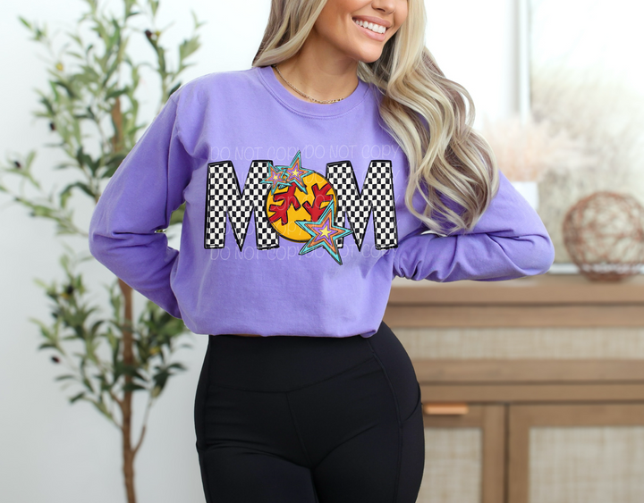 Sports Mom Checks DTF Print