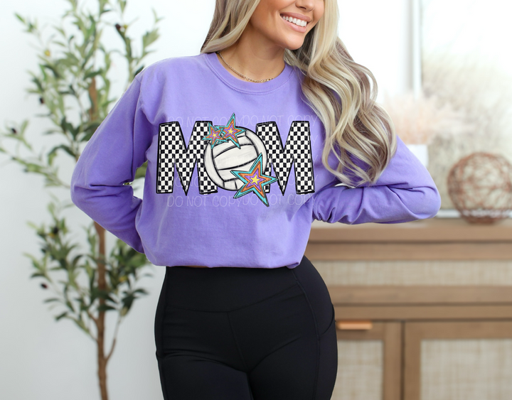 Sports Mom Checks DTF Print