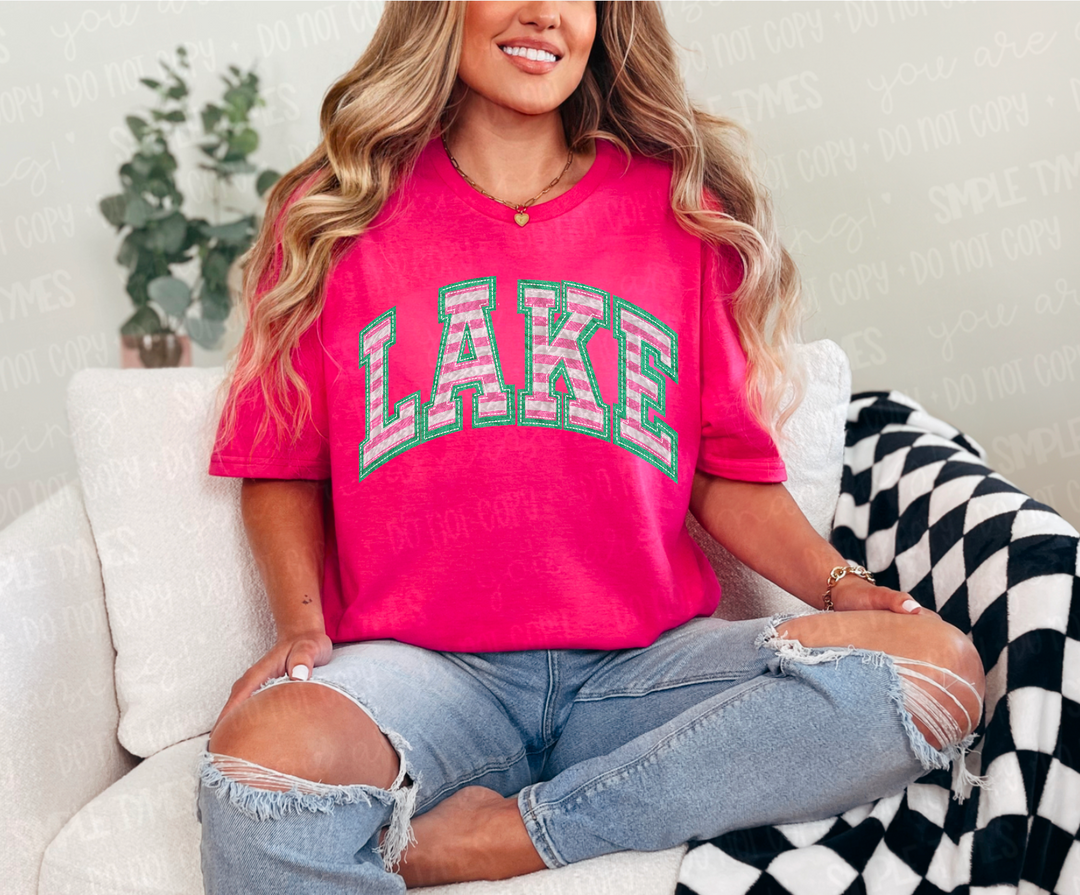 Lake Striped Applique DTF Print