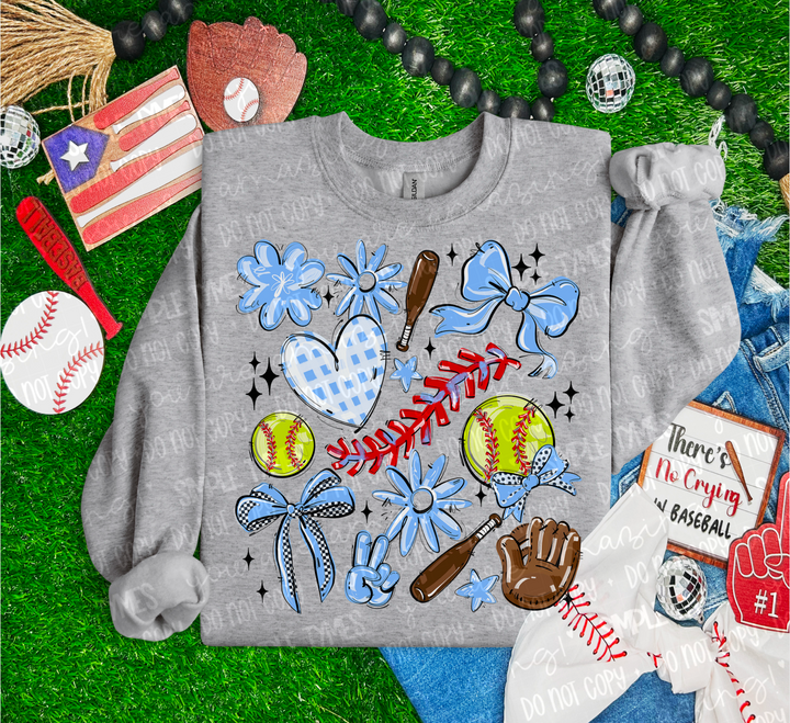 So Sporty Softball Collage DTF Print