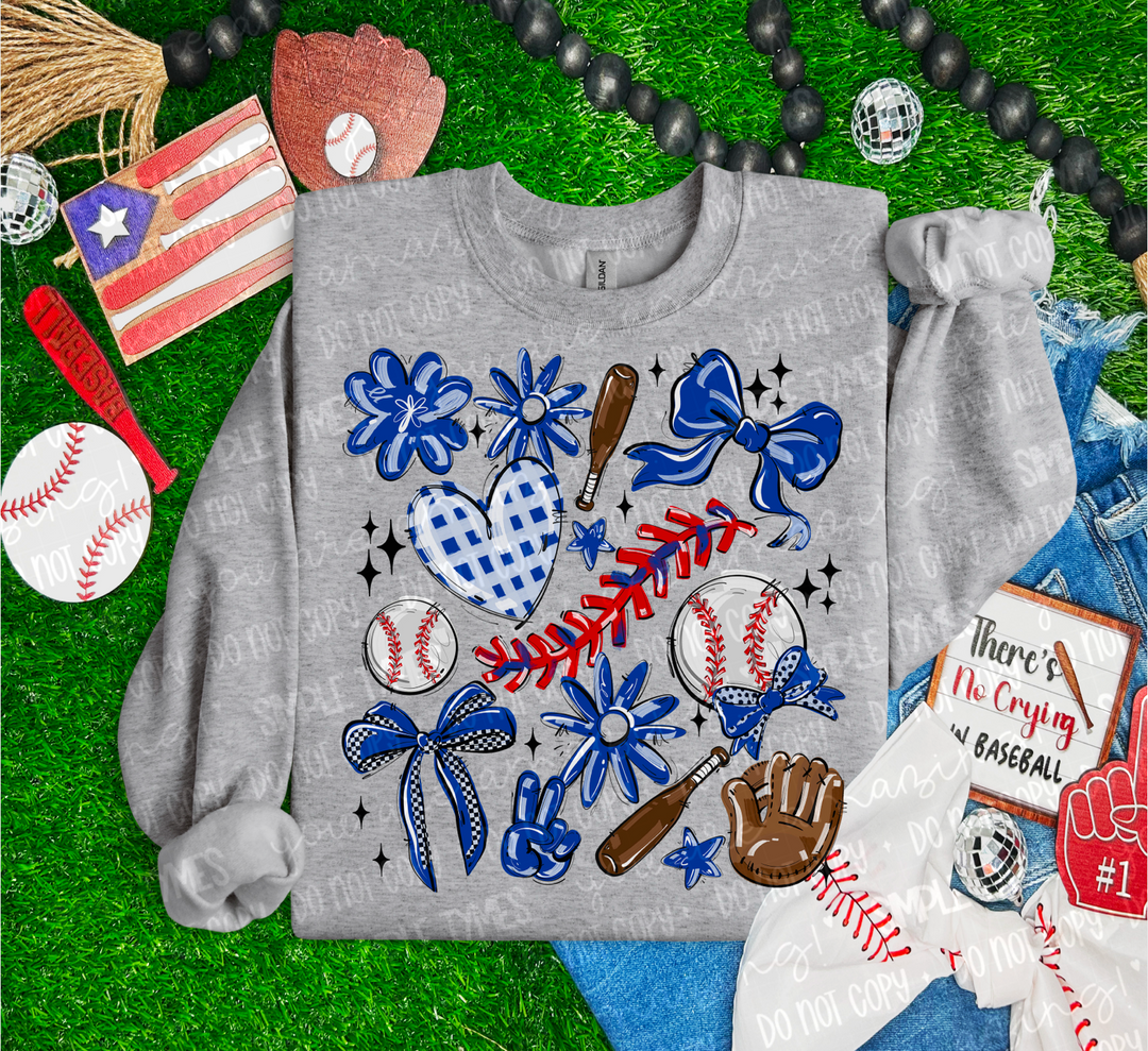 So Sporty Baseball Collage DTF Print