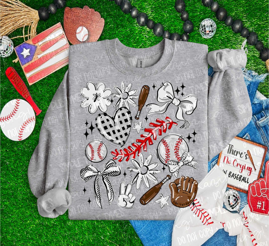 So Sporty Baseball Collage DTF Print