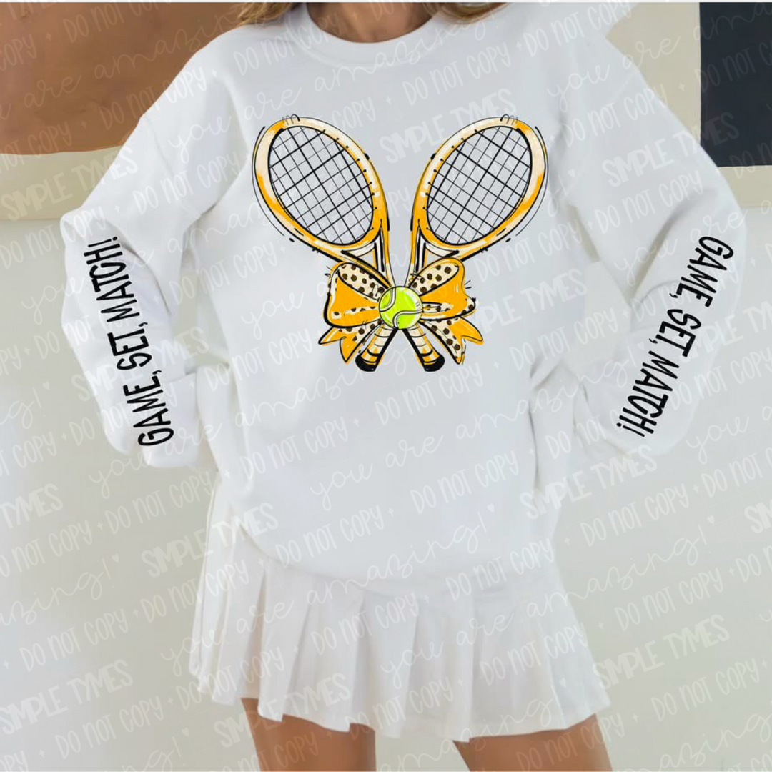 Game Set Match Tennis DTF Print