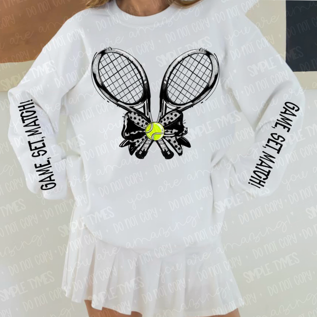 Game Set Match Tennis DTF Print