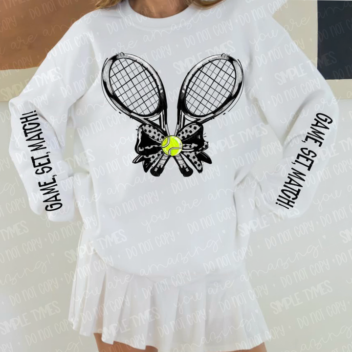 Game Set Match Tennis SLEEVE DTF Print