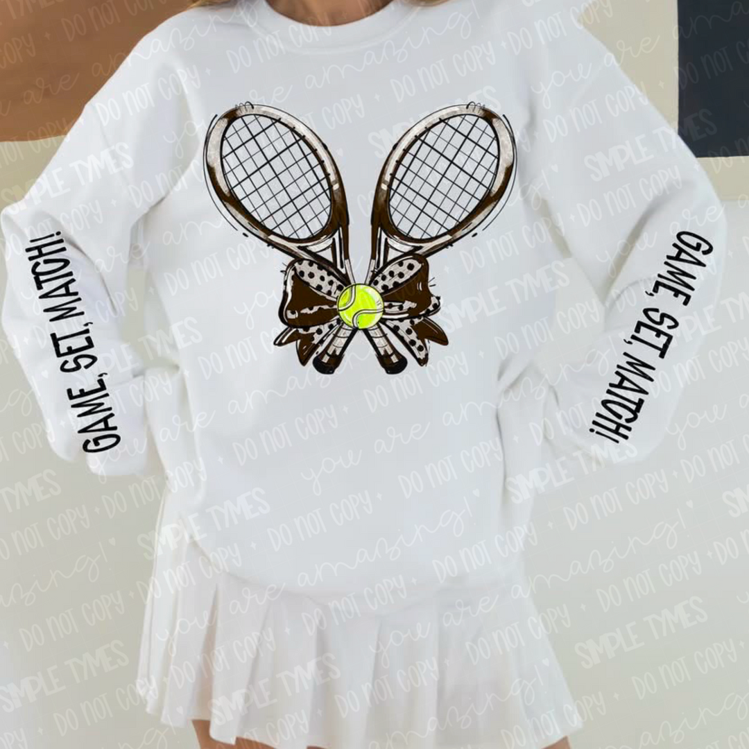 Game Set Match Tennis DTF Print