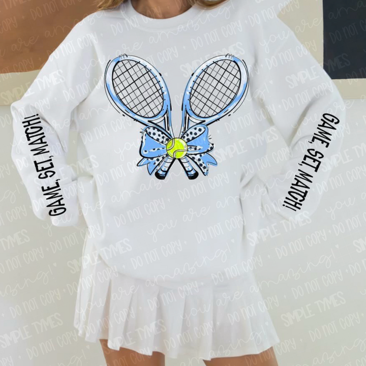 Game Set Match Tennis SLEEVE DTF Print