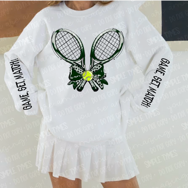 Game Set Match Tennis DTF Print