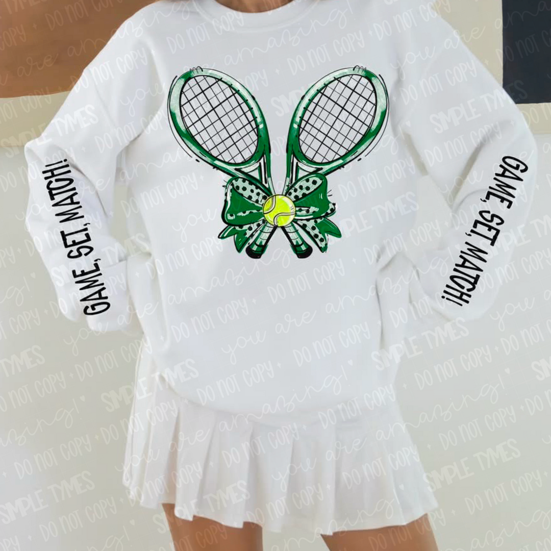 Game Set Match Tennis SLEEVE DTF Print