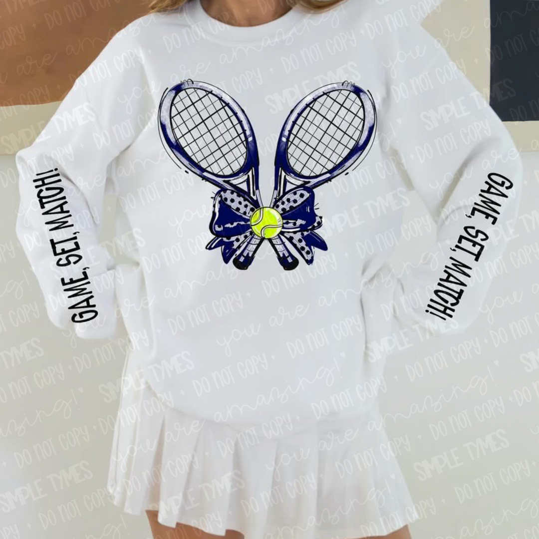 Game Set Match Tennis DTF Print