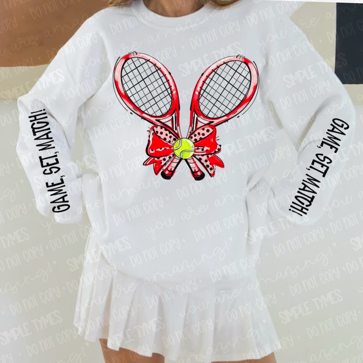 Game Set Match Tennis SLEEVE DTF Print