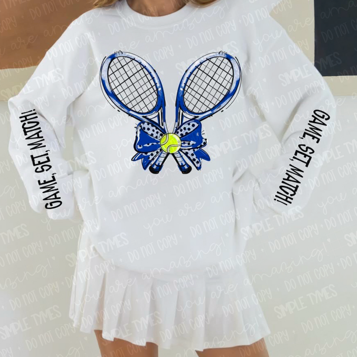 Game Set Match Tennis DTF Print
