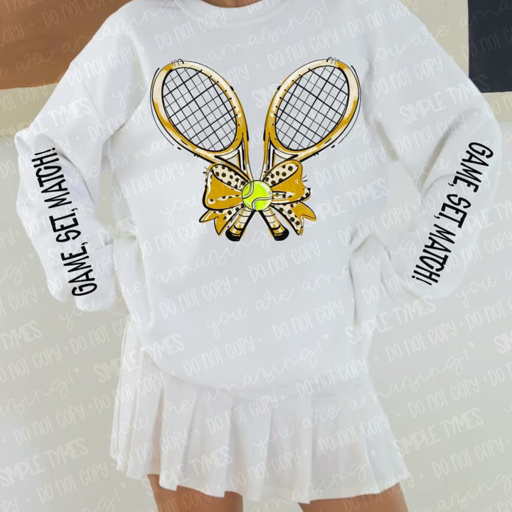 Game Set Match Tennis SLEEVE DTF Print